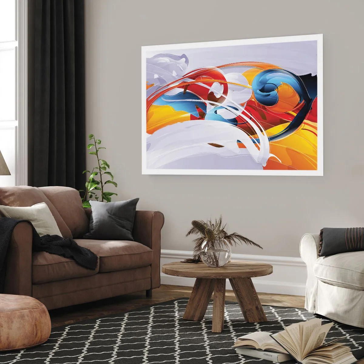 Poster - De dans van de elementen - 50x40 cm