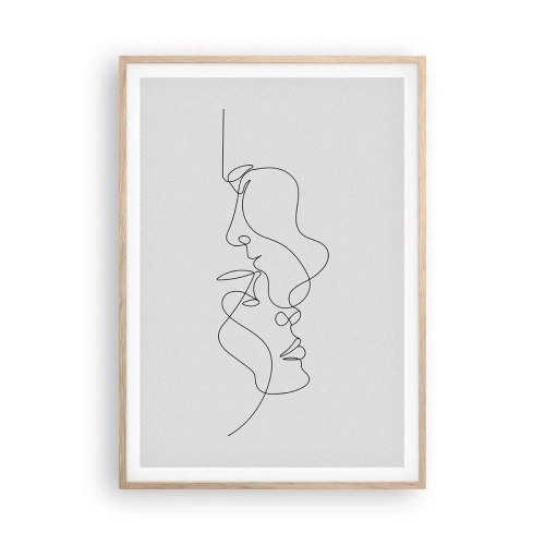 Een poster in een licht eiken lijst - De hitte van bittere verlangens - 70x100 cm