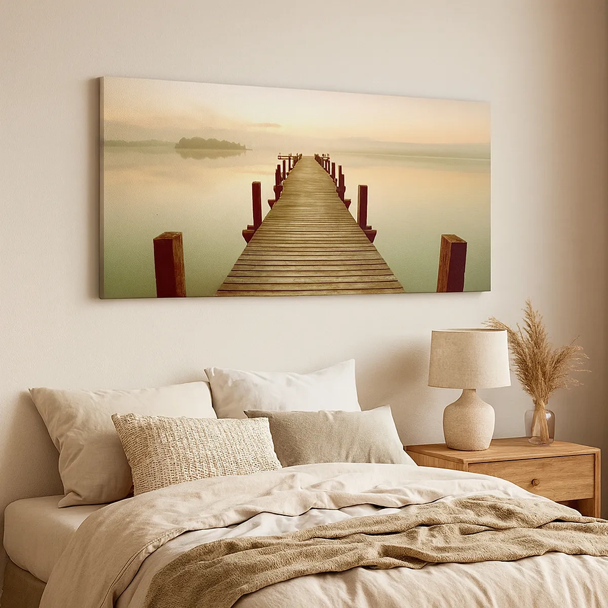 Schilderen op canvas - Aanbreken van de dag, licht - 30x30 cm