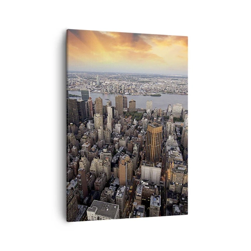 Schilderen op canvas - Het kloppend hart van onze tijd - 50x70 cm