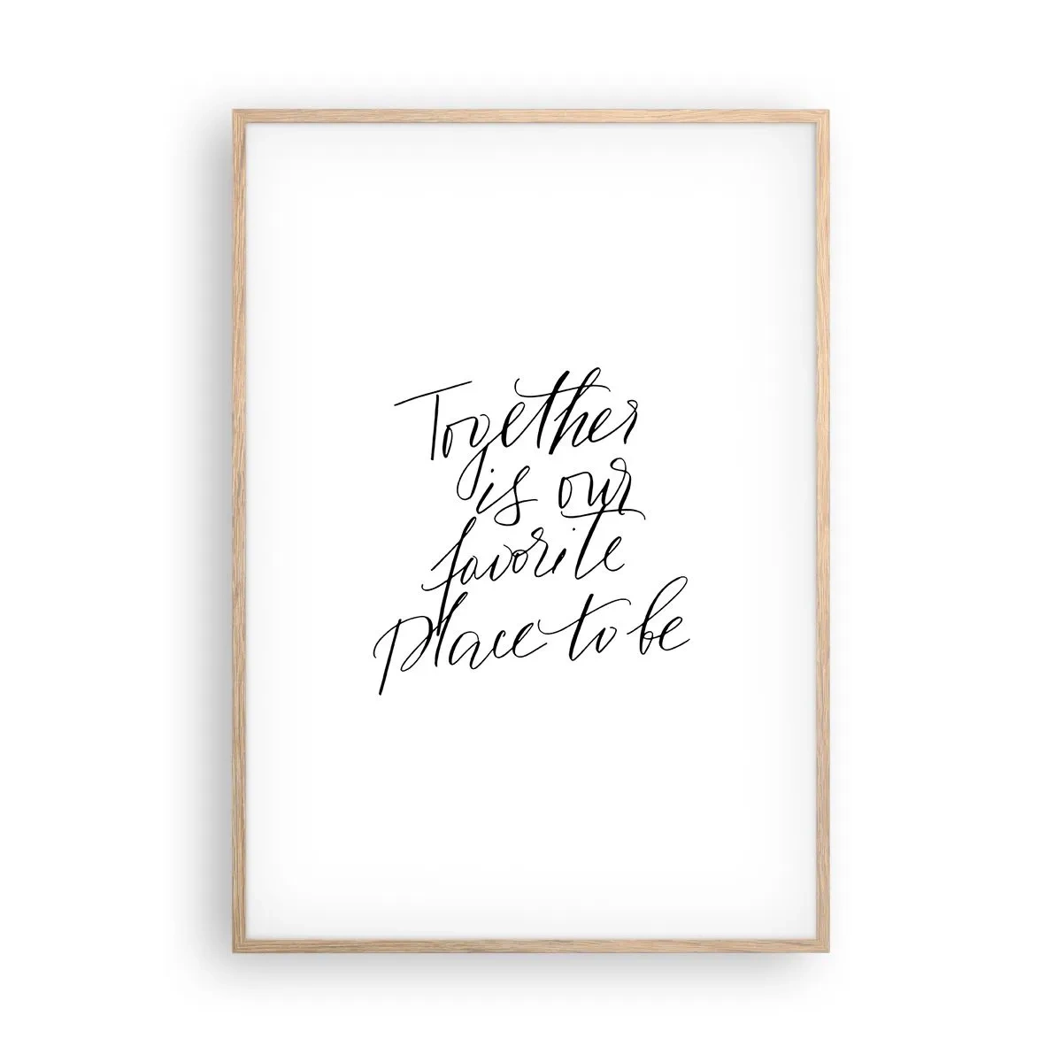 Een poster in een licht eiken lijst - Voel jij het ook? - 70x100 cm