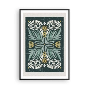 Poster in een zwarte lijst - Als een volksuitsnede - 70x100 cm