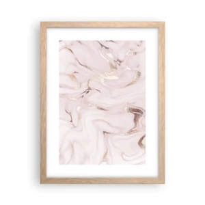Een poster in een licht eiken lijst - In een roze sjaal - 30x40 cm