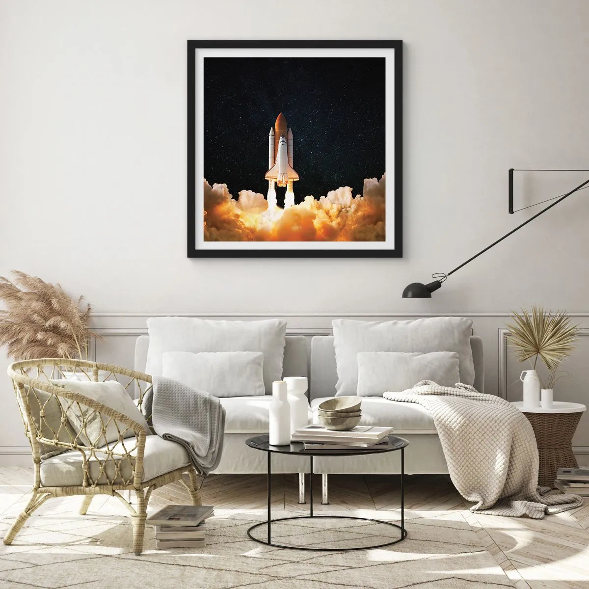 Poster in een zwarte lijst - Advertentie astra! - 30x30 cm