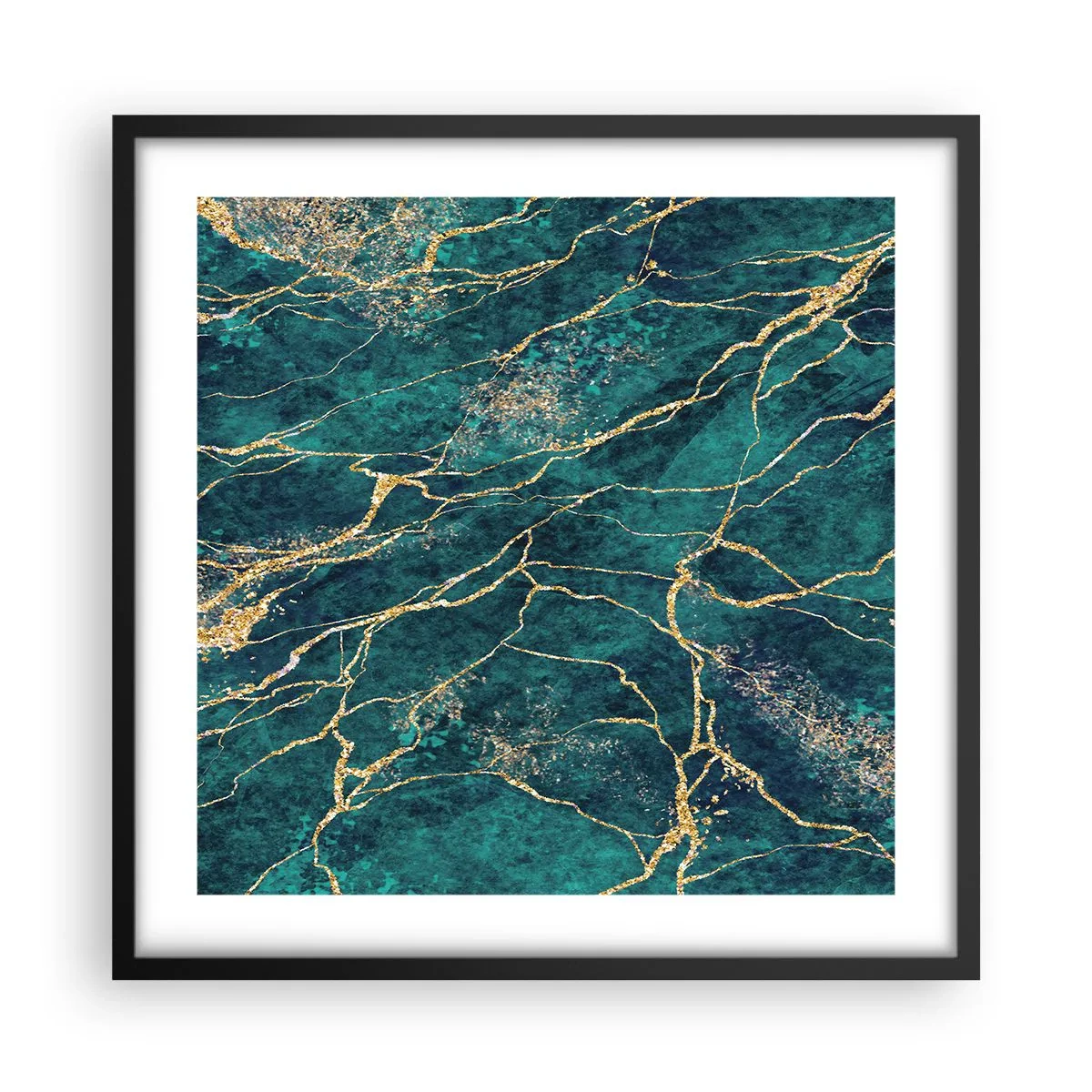 Poster in een zwarte lijst - Goudmijn - 50x50 cm