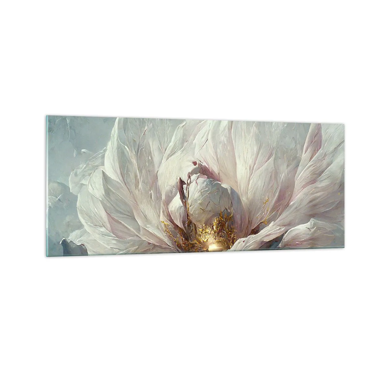 Schilderen op glas - Hij bloeit eens in de honderd jaar - 100x40 cm