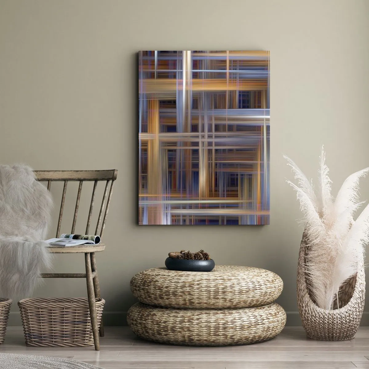 Schilderen op canvas - Geweven van licht - 70x100 cm