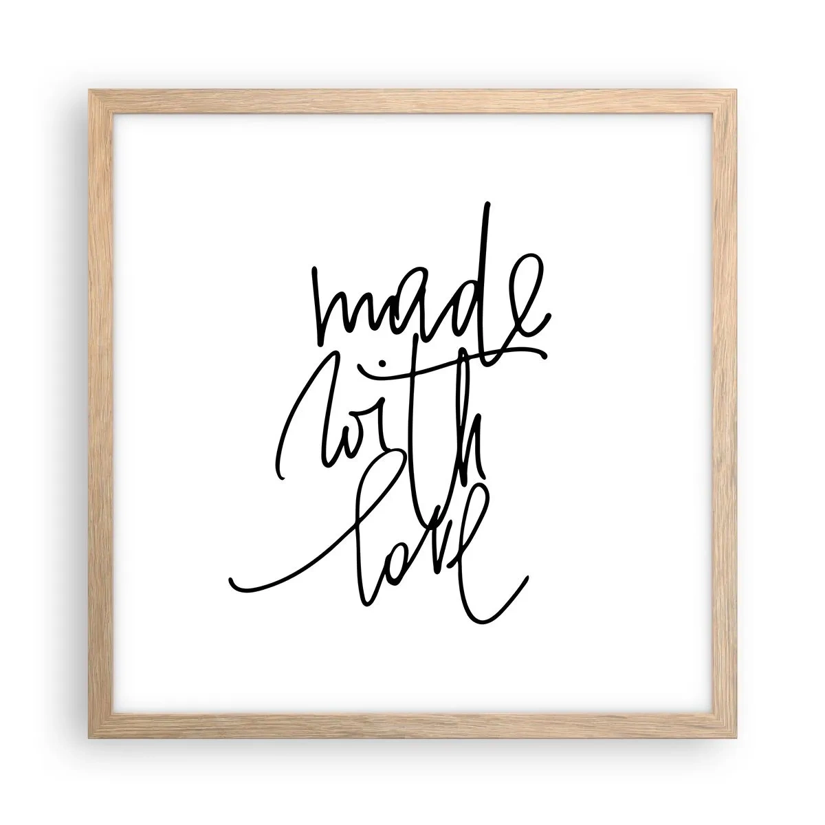 Een poster in een licht eiken lijst - Het beste merk - 40x40 cm