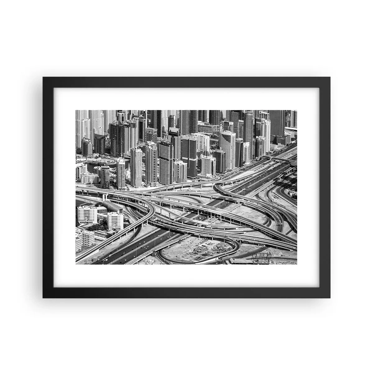 Poster in een zwarte lijst - Dubai - de onmogelijke stad - 40x30 cm