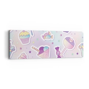 Schilderen op canvas - Dat het elke dag een verjaardag zou zijn - 90x30 cm