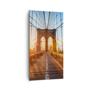 Schilderen op canvas - Op de gouden brug - 65x120 cm
