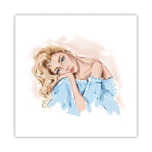 Poster - Dromerig in het blauw - 40x40 cm