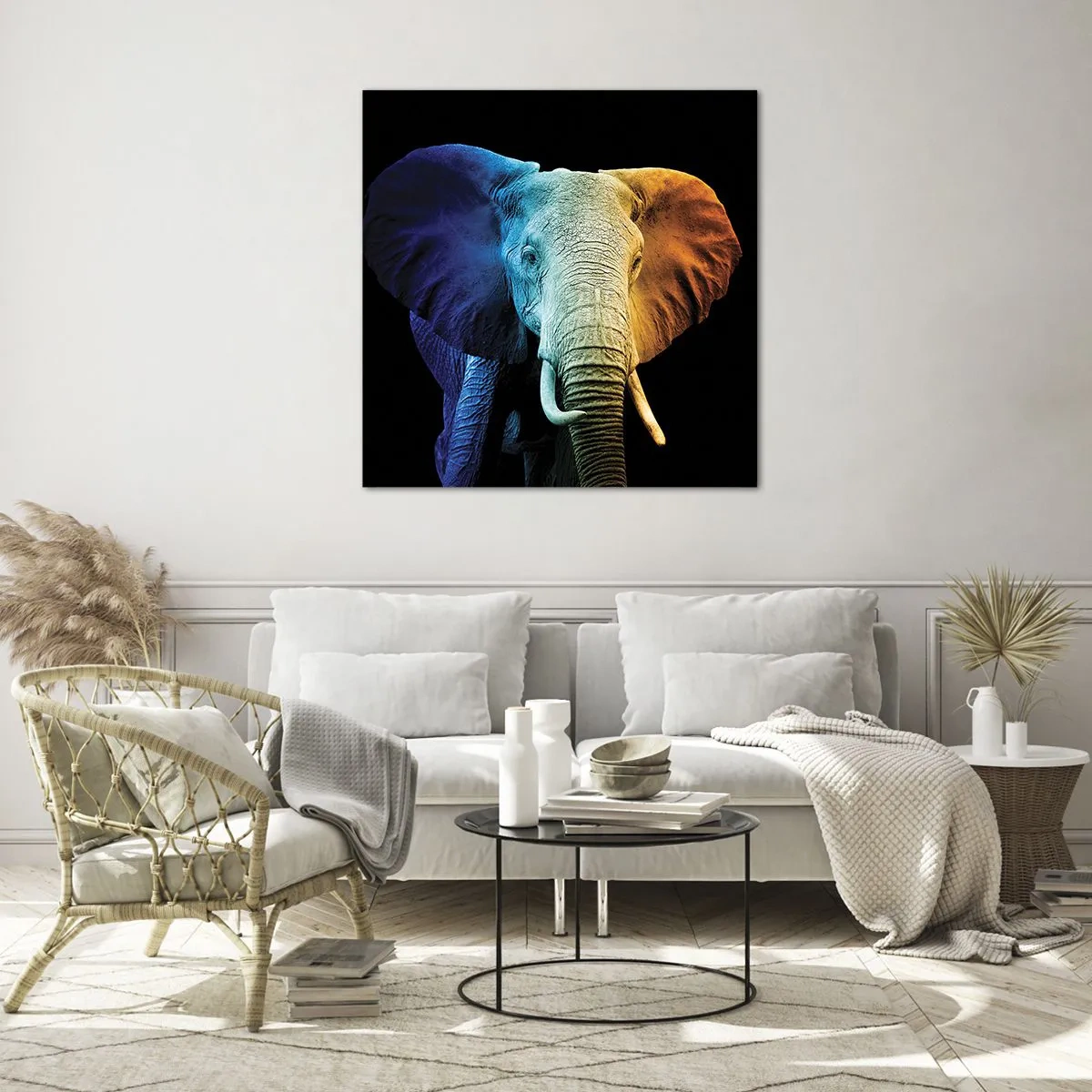 Schilderen op glas - Excentriek, niet raar - 50x50 cm