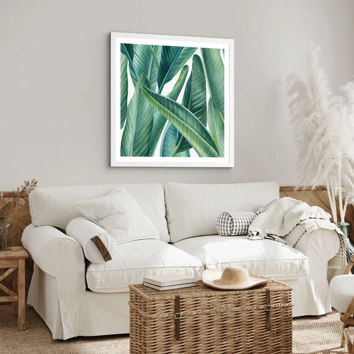 Poster in een witte lijst - Groen zelf - 40x40 cm