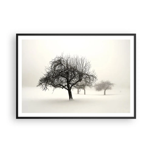 Poster in een zwarte lijst - Winterslaap - 100x70 cm