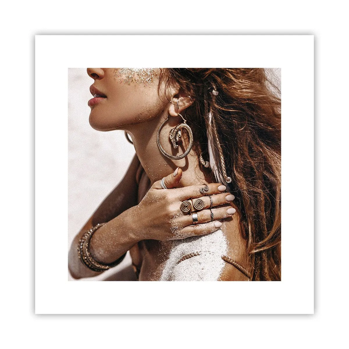 Poster - Koningin van het wilde strand - 30x30 cm