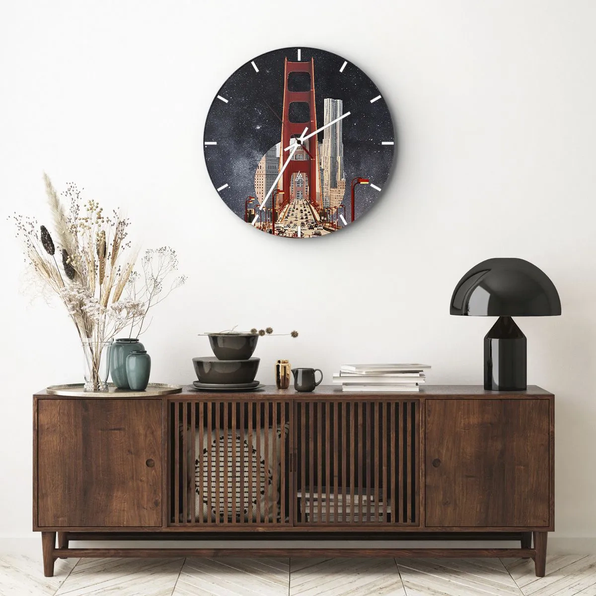 Wandklok - Klok - Altijd in het centrum - 40x40 cm