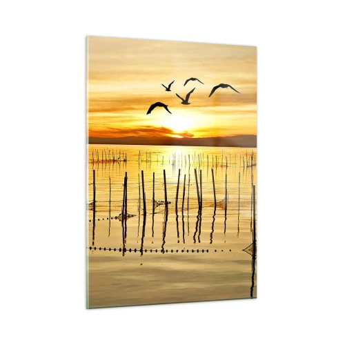 Schilderen op glas - In de visserij - 50x70 cm
