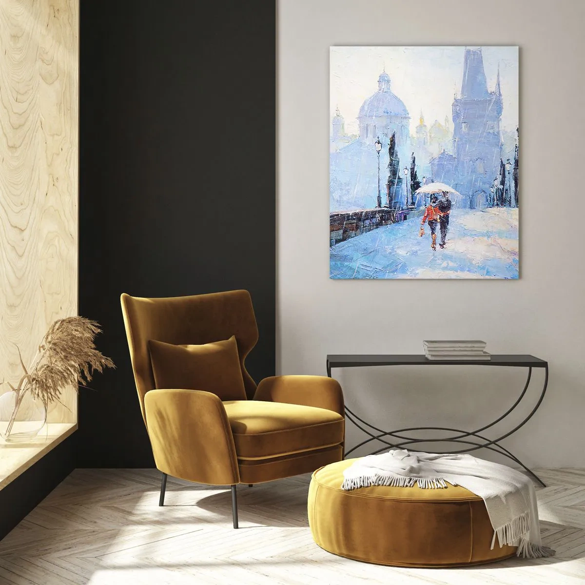 Schilderen op glas - De regen moet ons gecharmeerd hebben - 50x70 cm