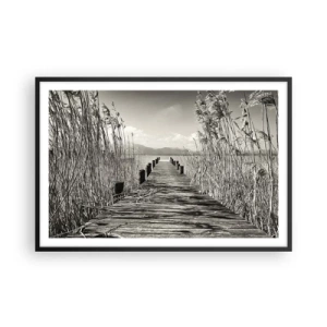 Poster in een zwarte lijst - In de stilte van het gras - 91x61 cm