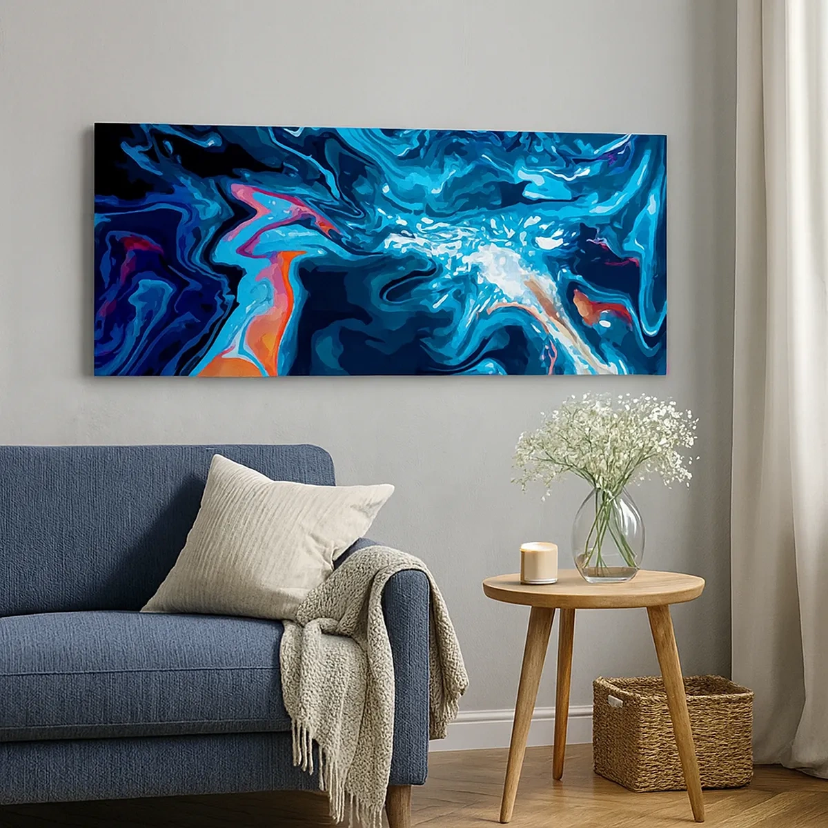 Schilderen op canvas - Reis naar het centrum van de hemel - 30x30 cm