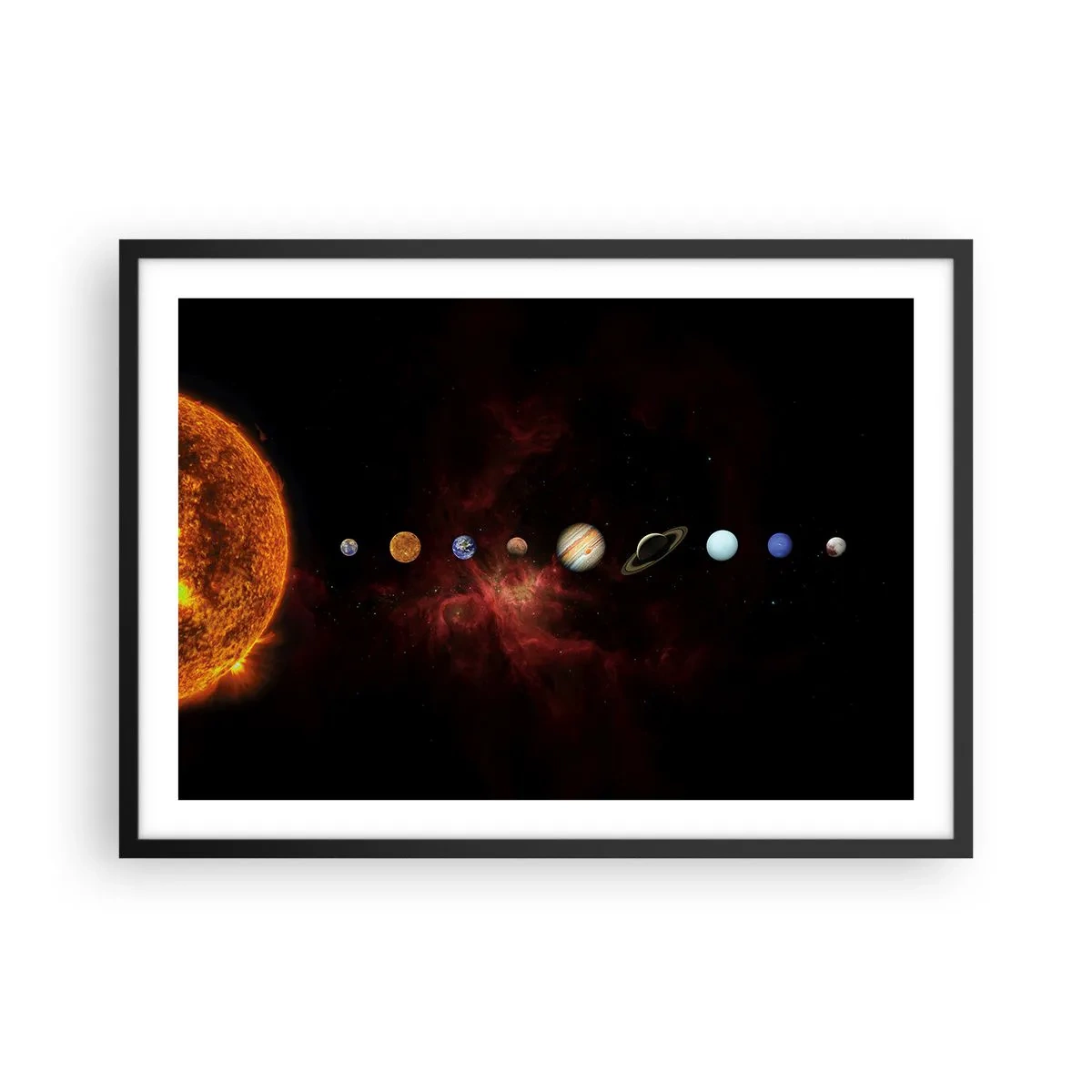 Poster in een zwarte lijst - Onze buurt - 70x50 cm