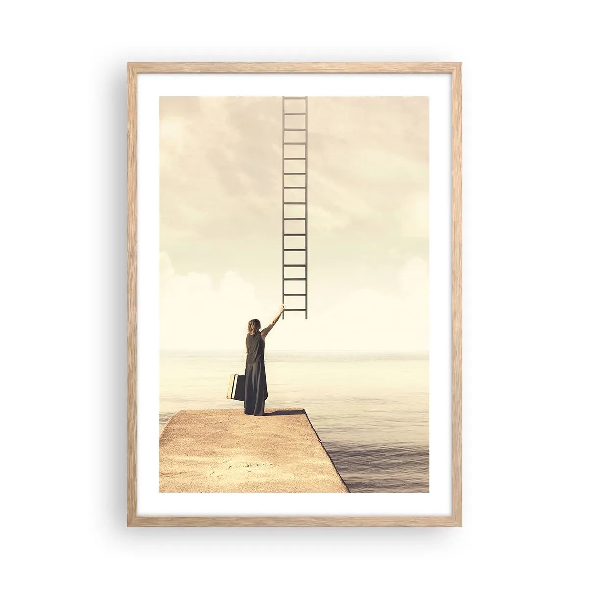 Een poster in een licht eiken lijst - Een magische reis - 50x70 cm