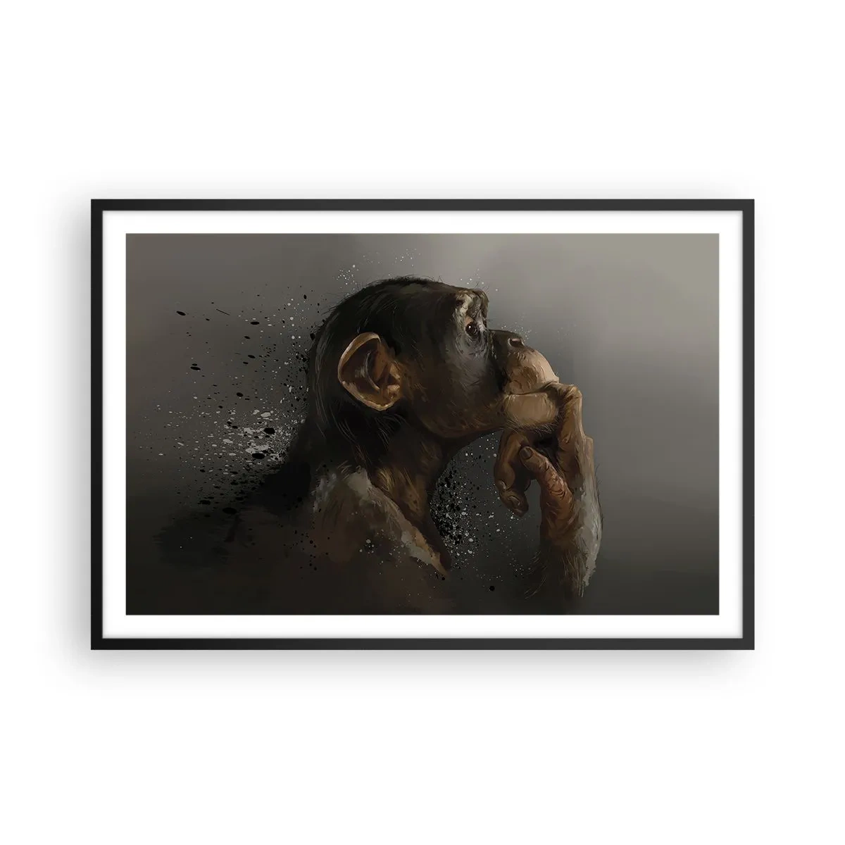 Poster in een zwarte lijst - Zeker een denker - 91x61 cm