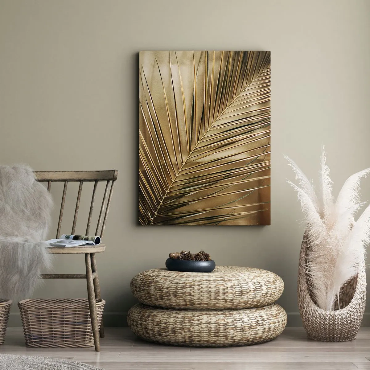 Schilderen op canvas - Natuurlijke zuilengalerij - 50x70 cm
