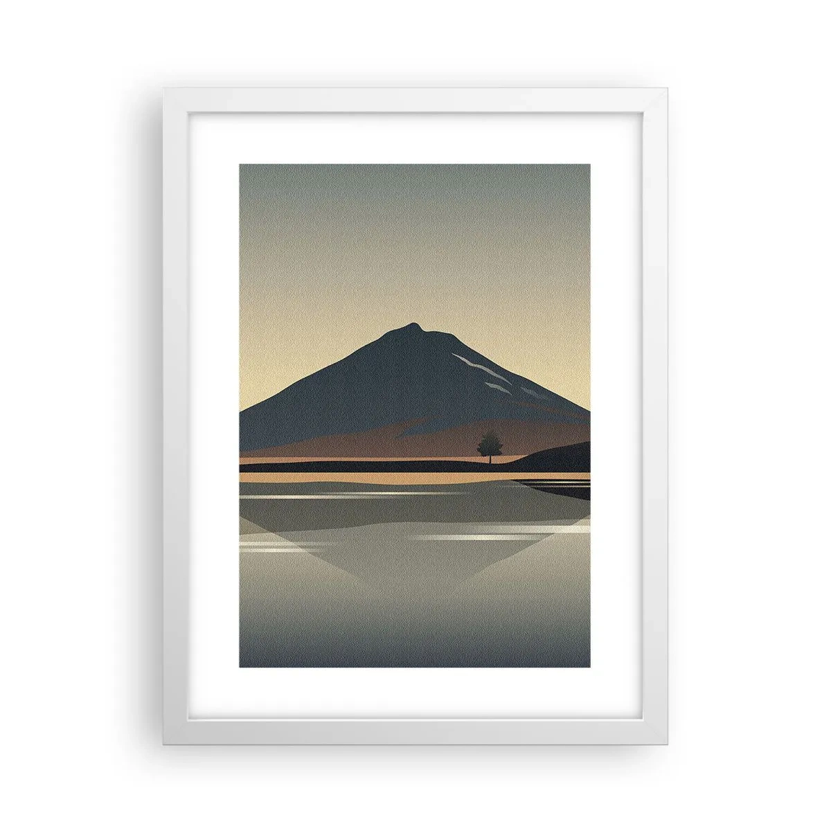 Poster in een witte lijst - Spiegelreflectie - 30x40 cm