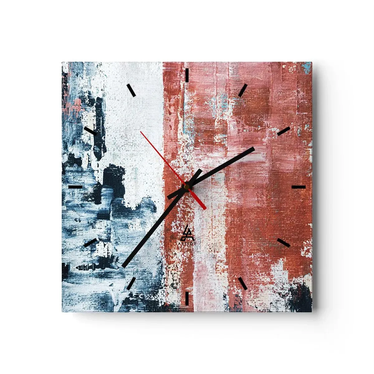 Wandklok - Klok - Fifty Fifty abstract - 30x30 cm