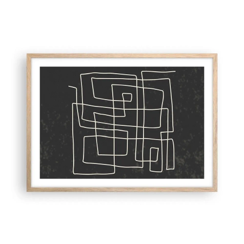 Een poster in een licht eiken lijst - Niet zo eenvoudig - 70x50 cm