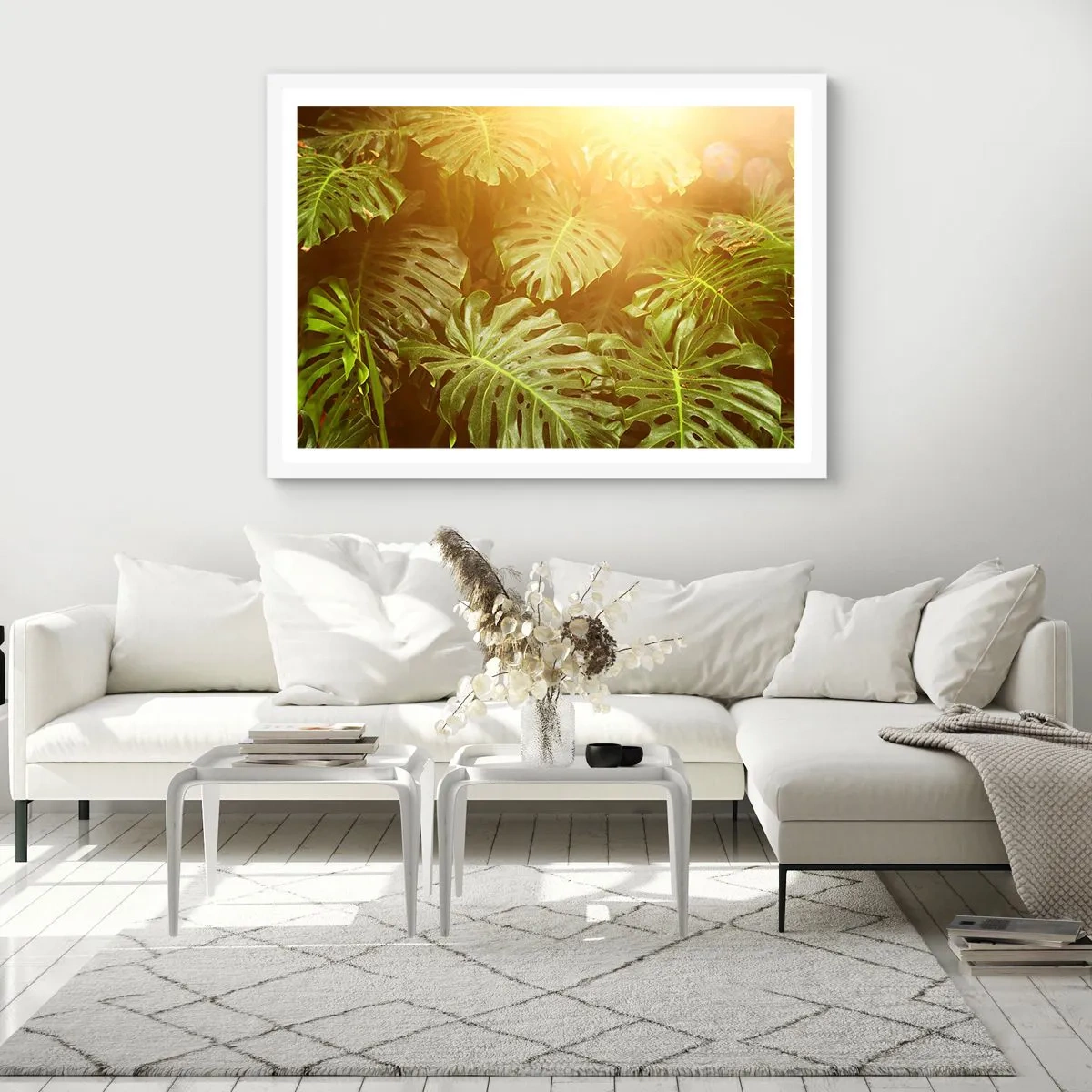 Poster in een witte lijst - In het groen treden... - 50x40 cm