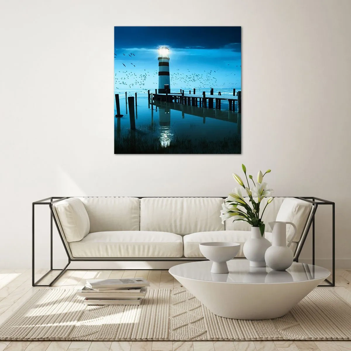 Schilderen op glas - En je bent niet bang in het donker - 60x60 cm