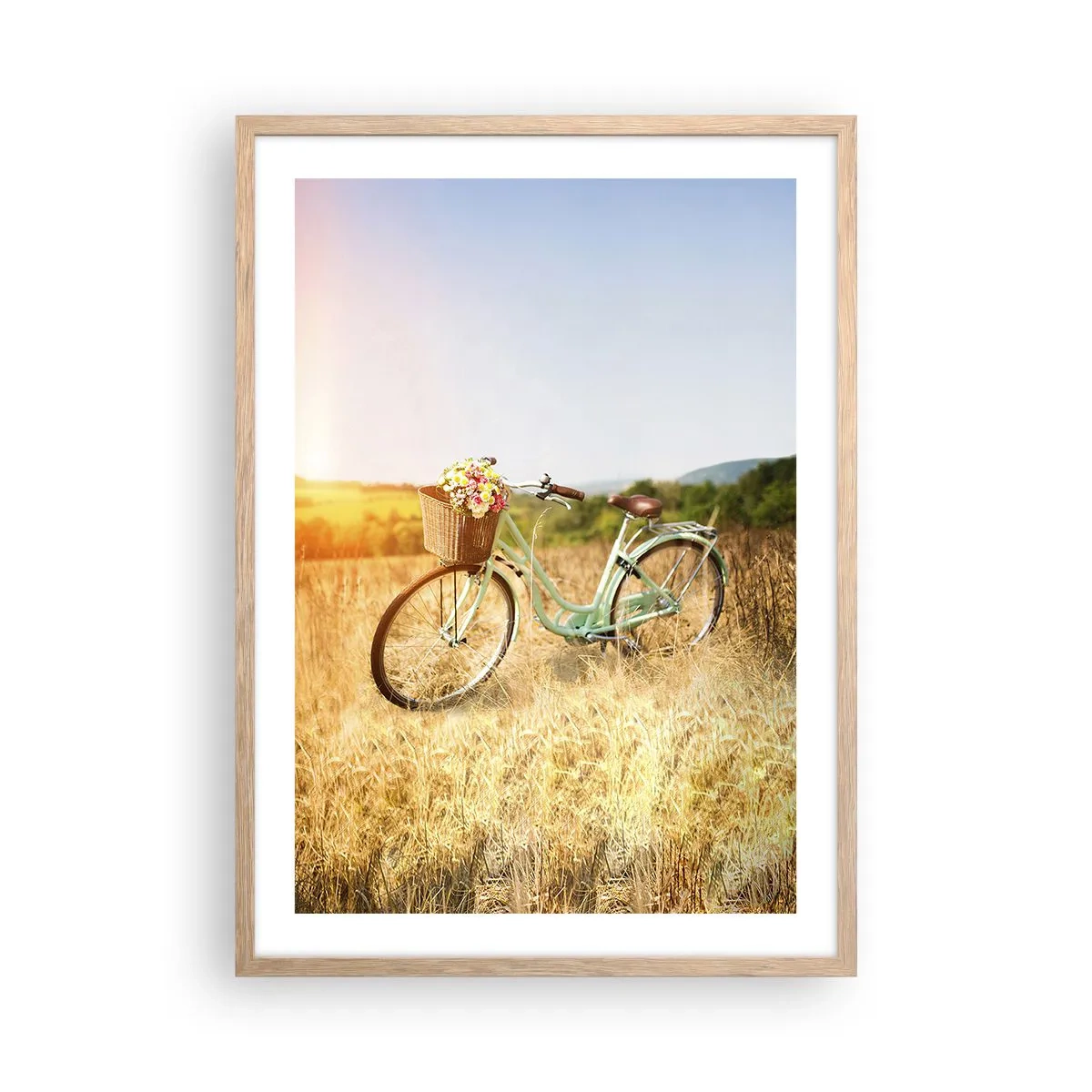 Een poster in een licht eiken lijst - Ik blijf hier nog even - 50x70 cm