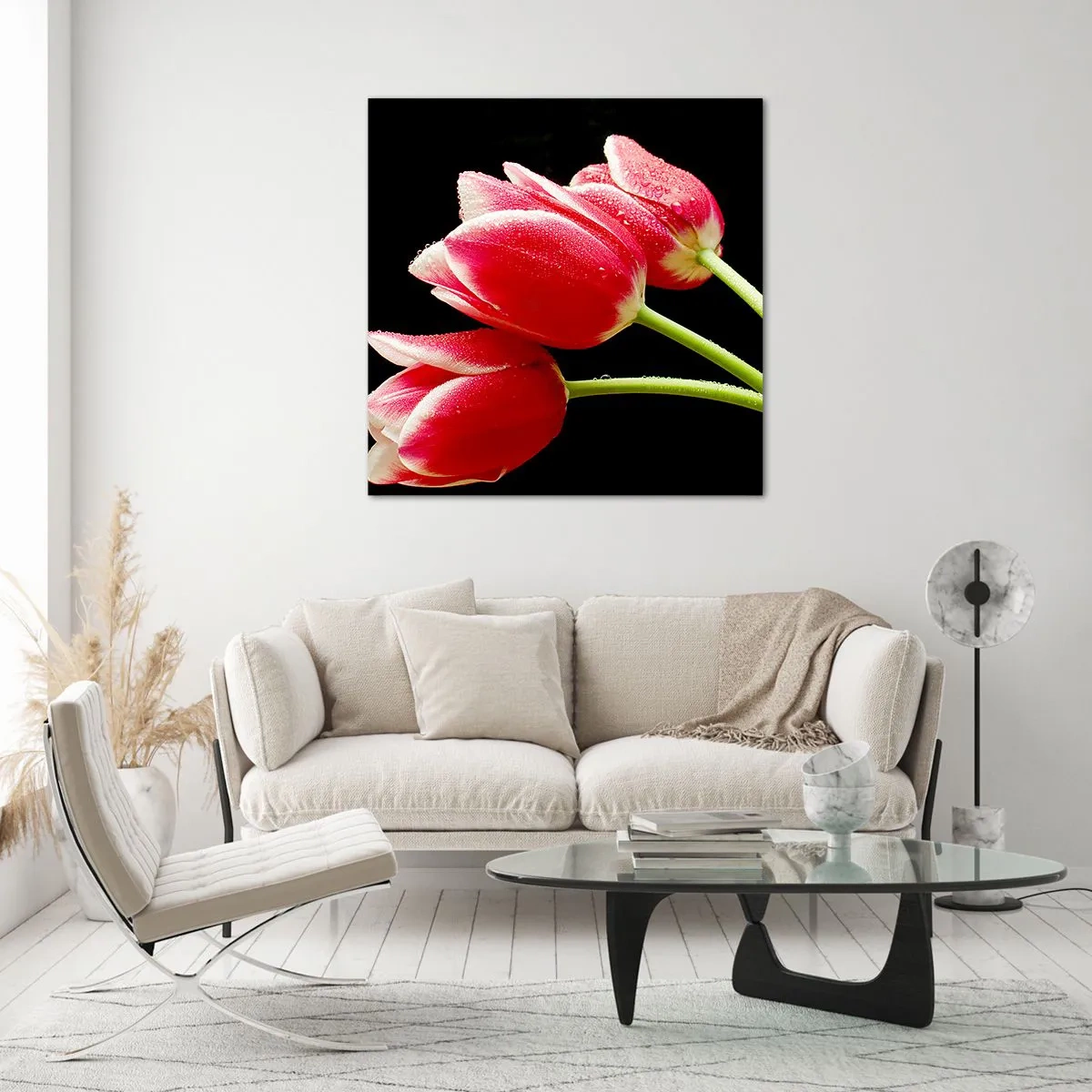 Schilderen op glas - Een belofte van pure liefde - 70x70 cm