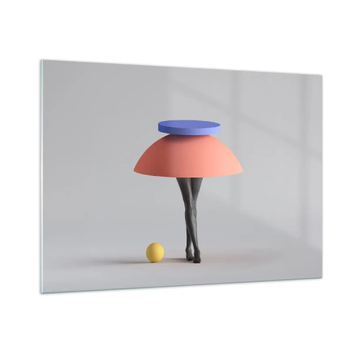 Schilderen op glas - Surrealistische compositie - 100x70 cm