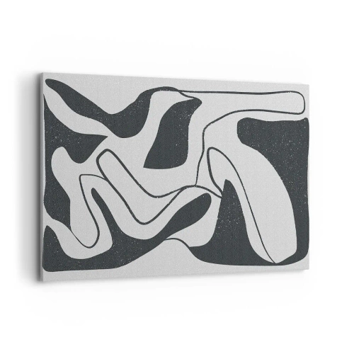 Schilderen op canvas - Abstract doolhofplezier - 100x70 cm