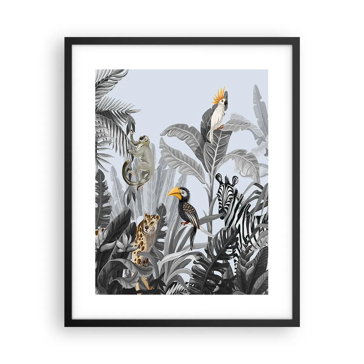 Poster in een zwarte lijst - Afrikaans sprookje - 40x50 cm
