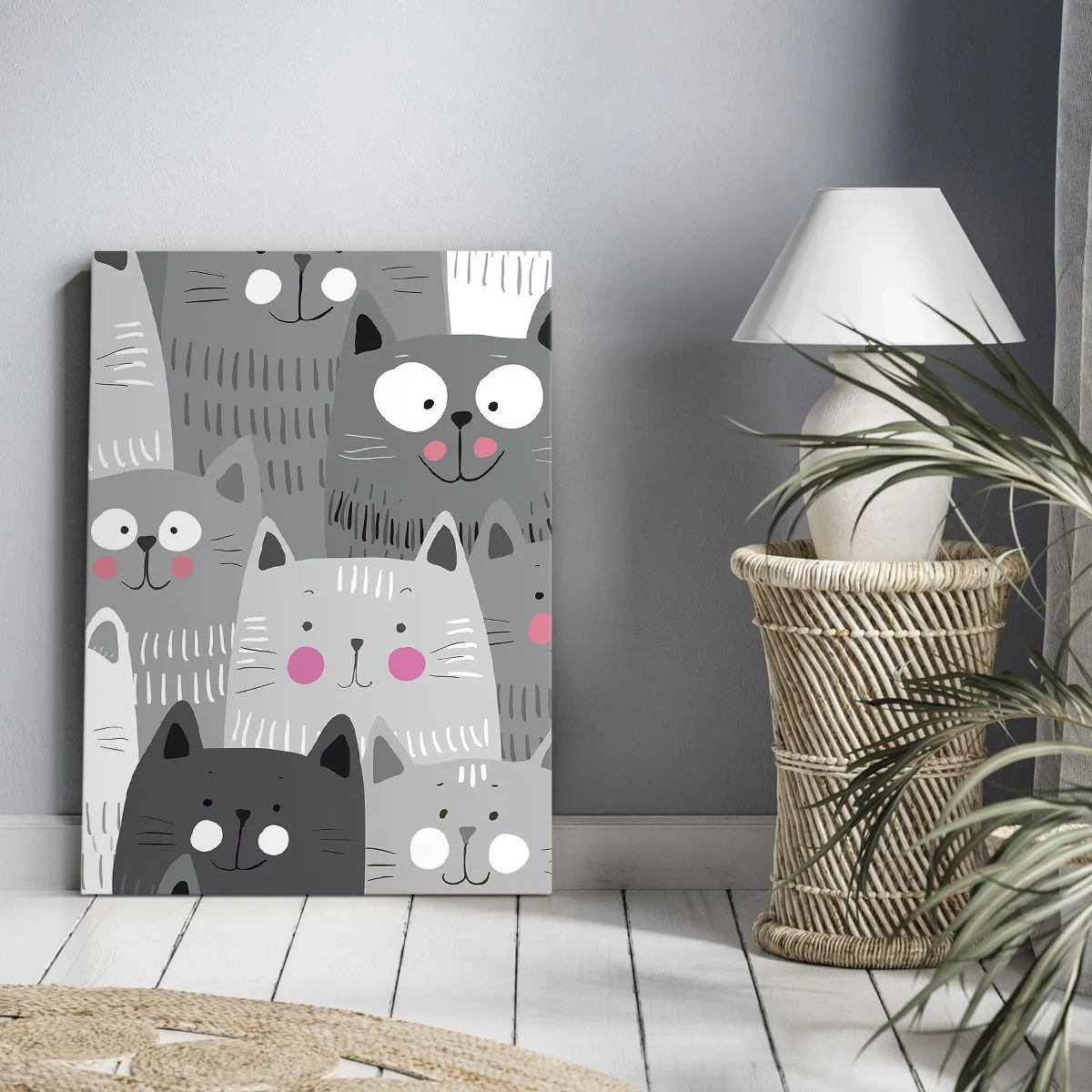 Schilderen op canvas - De wereld van de kat - 55x100 cm
