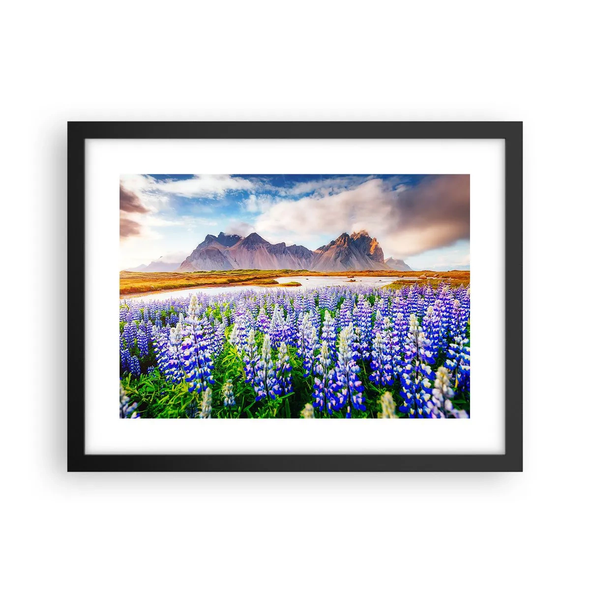 Poster in een zwarte lijst - Kracht en soberheid naast zachtheid - 40x30 cm