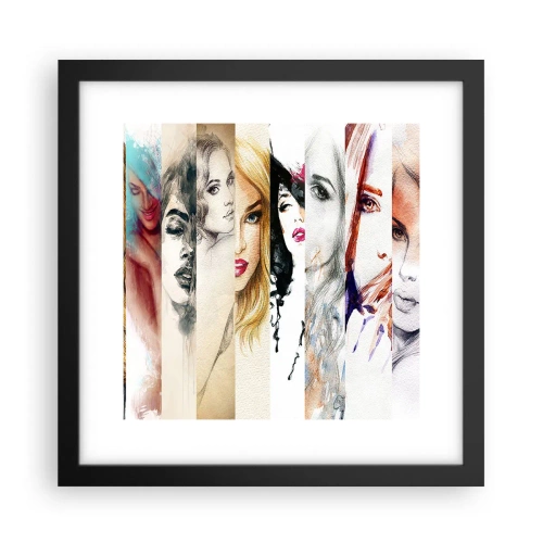 Poster in een zwarte lijst - En jij bent het altijd - 30x30 cm