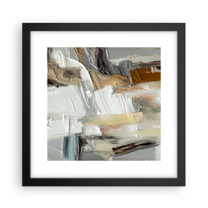 Poster in een zwarte lijst - Kleurrijke lagen - 30x30 cm