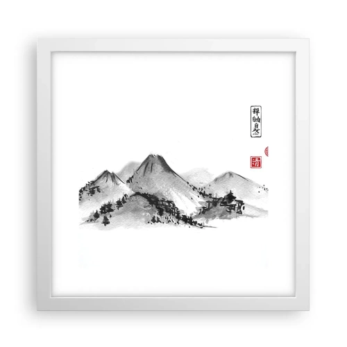 Poster in een witte lijst - Oneindige verte - 30x30 cm