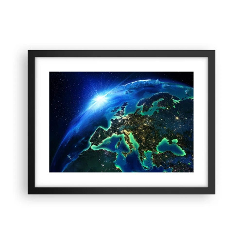 Poster in een zwarte lijst - Sprankelend Europa - 40x30 cm