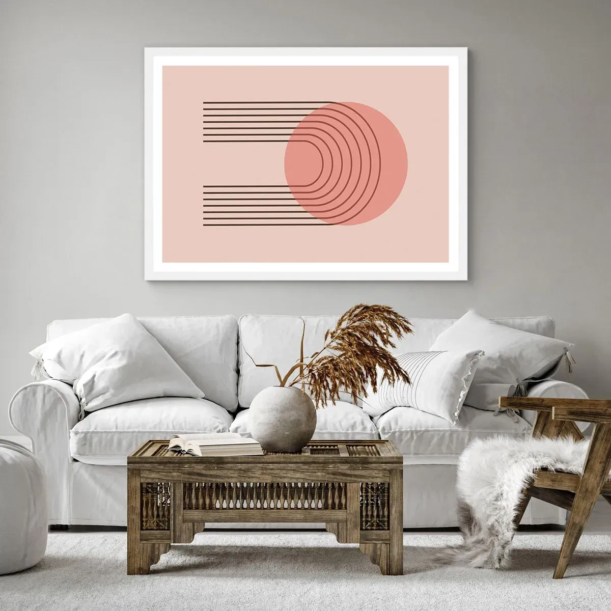 Poster in een witte lijst - Onweerstaanbare aantrekkingskracht - 100x70 cm