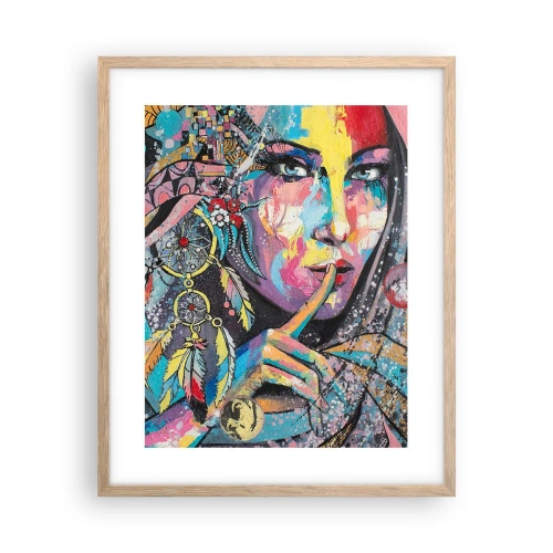 Een poster in een licht eiken lijst - Zwijg totdat je het begrijpt - 40x50 cm