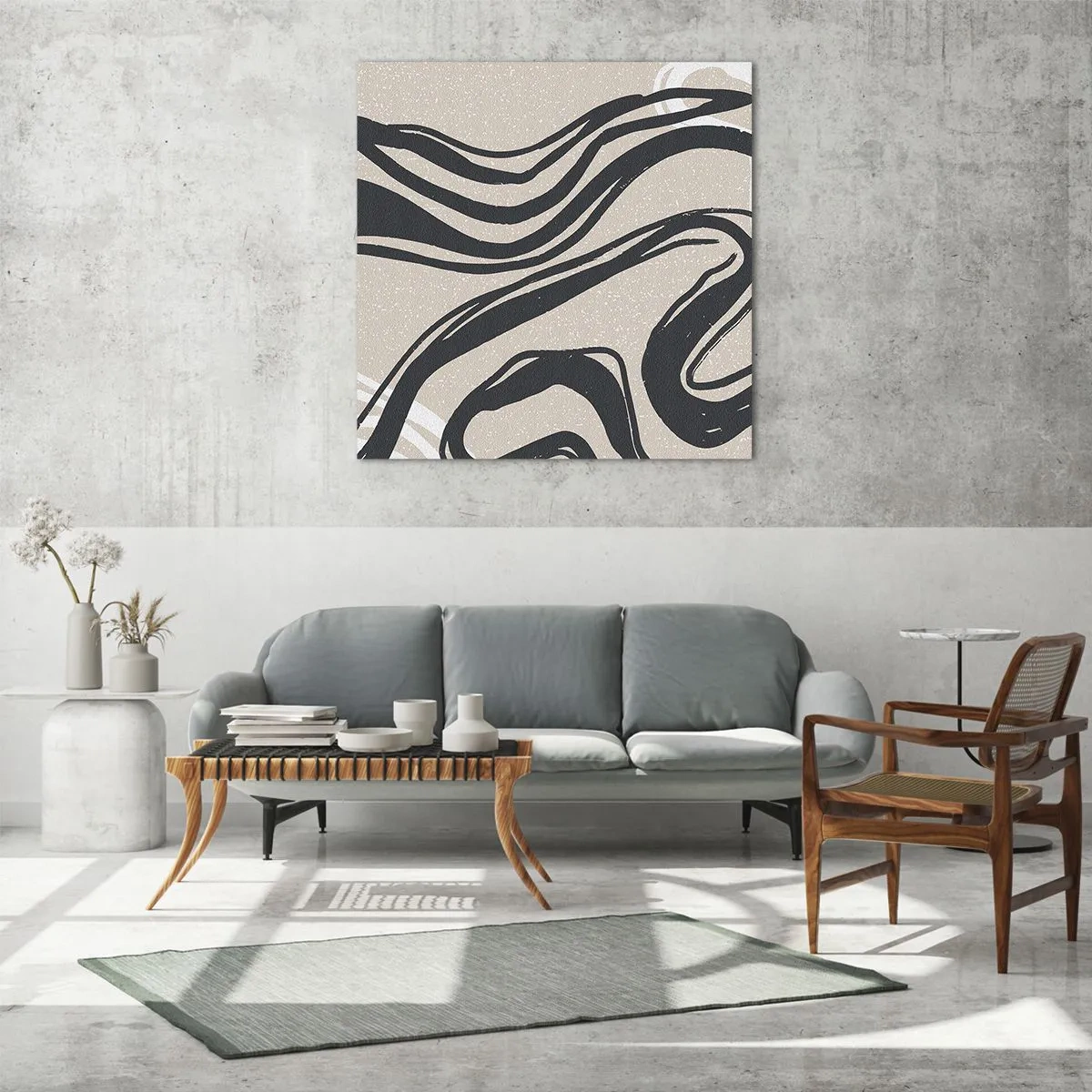 Schilderen op glas - Expressie vermenigvuldigd - 60x60 cm