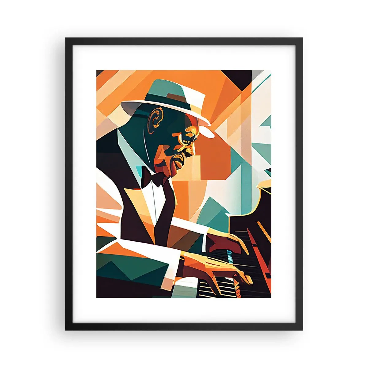 Poster in een zwarte lijst - Al die jazz - 40x50 cm