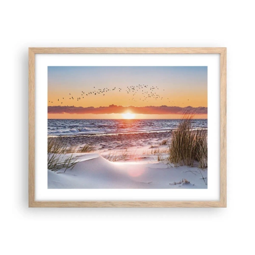 Een poster in een licht eiken lijst - Horizontaal landschap - 50x40 cm